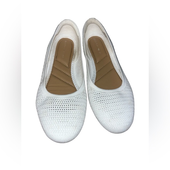 Kelly & Katie Shoes - Kelly & Katie White Knit Flats